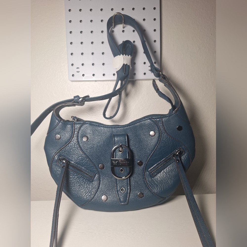 Jessica Simpson Teal Leather Shoulder Bag